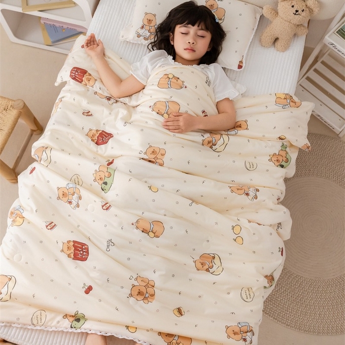 91家纺网 家纺一手货源 找家纺 2026新款A类针织棉被芯夏凉被春秋被冬被儿童学生成人冬被加厚被子大豆被四季款—儿童图 卡皮巴拉