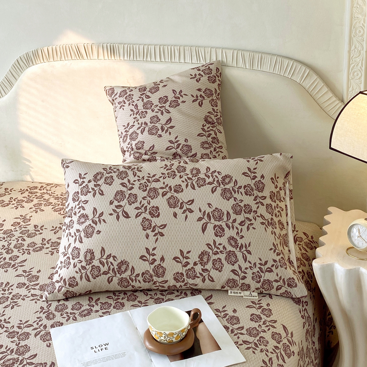 91家纺网 家纺一手货源 找家纺 春皖家纺 2026春夏新品简约款老粗布系列枕套单品单枕套 枕套单件 苏洛