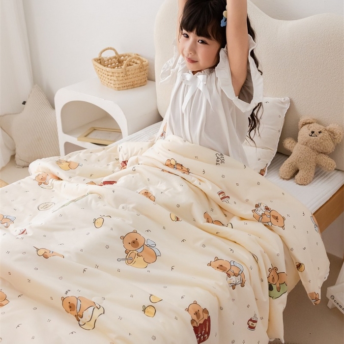 91家纺网 家纺一手货源 找家纺 2026新款A类针织棉被芯夏凉被春秋被冬被儿童学生成人冬被加厚被子大豆被四季款—儿童图 卡皮巴拉