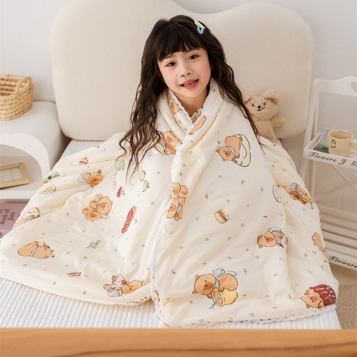 91家纺网 家纺一手货源 找家纺 2026新款A类针织棉被芯夏凉被春秋被冬被儿童学生成人冬被加厚被子大豆被四季款—儿童图 卡皮巴拉