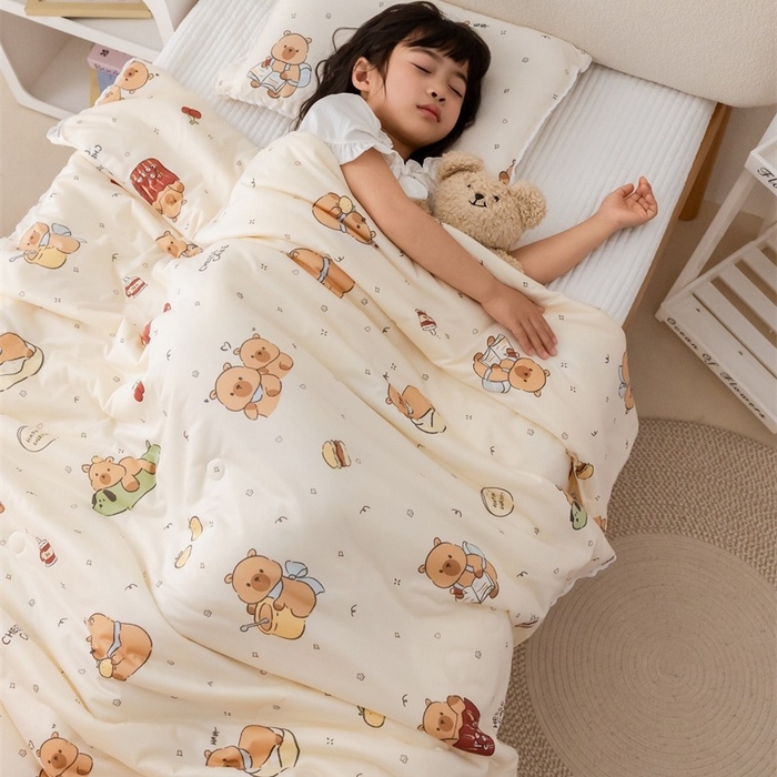 91家纺网 家纺一手货源 找家纺 2026新款A类针织棉被芯夏凉被春秋被冬被儿童学生成人冬被加厚被子大豆被四季款—儿童图 卡皮巴拉