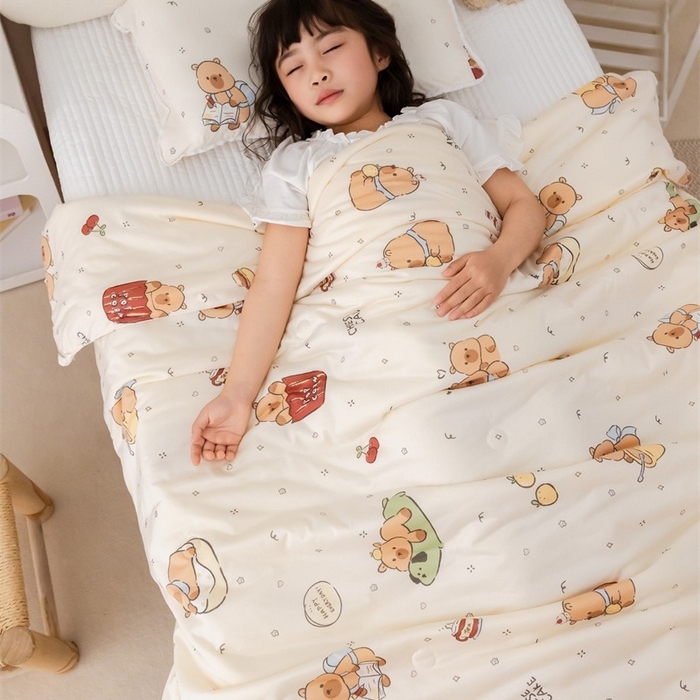 91家纺网 家纺一手货源 找家纺 2026新款A类针织棉被芯夏凉被春秋被冬被儿童学生成人冬被加厚被子大豆被四季款—儿童图 卡皮巴拉