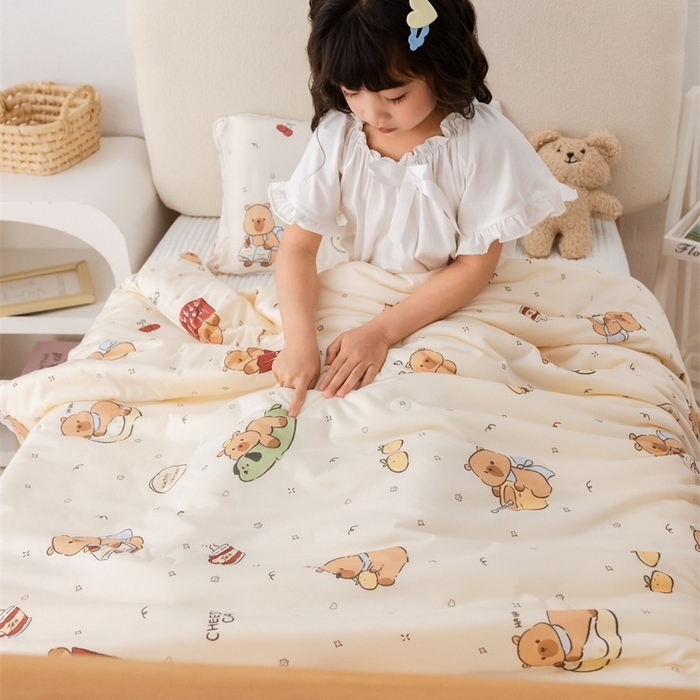 91家纺网 家纺一手货源 找家纺 2026新款A类针织棉被芯夏凉被春秋被冬被儿童学生成人冬被加厚被子大豆被四季款—儿童图 卡皮巴拉