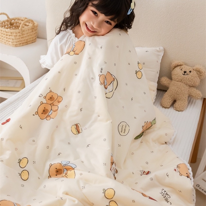 91家纺网 家纺一手货源 找家纺 2026新款A类针织棉被芯夏凉被春秋被冬被儿童学生成人冬被加厚被子大豆被四季款—儿童图 卡皮巴拉