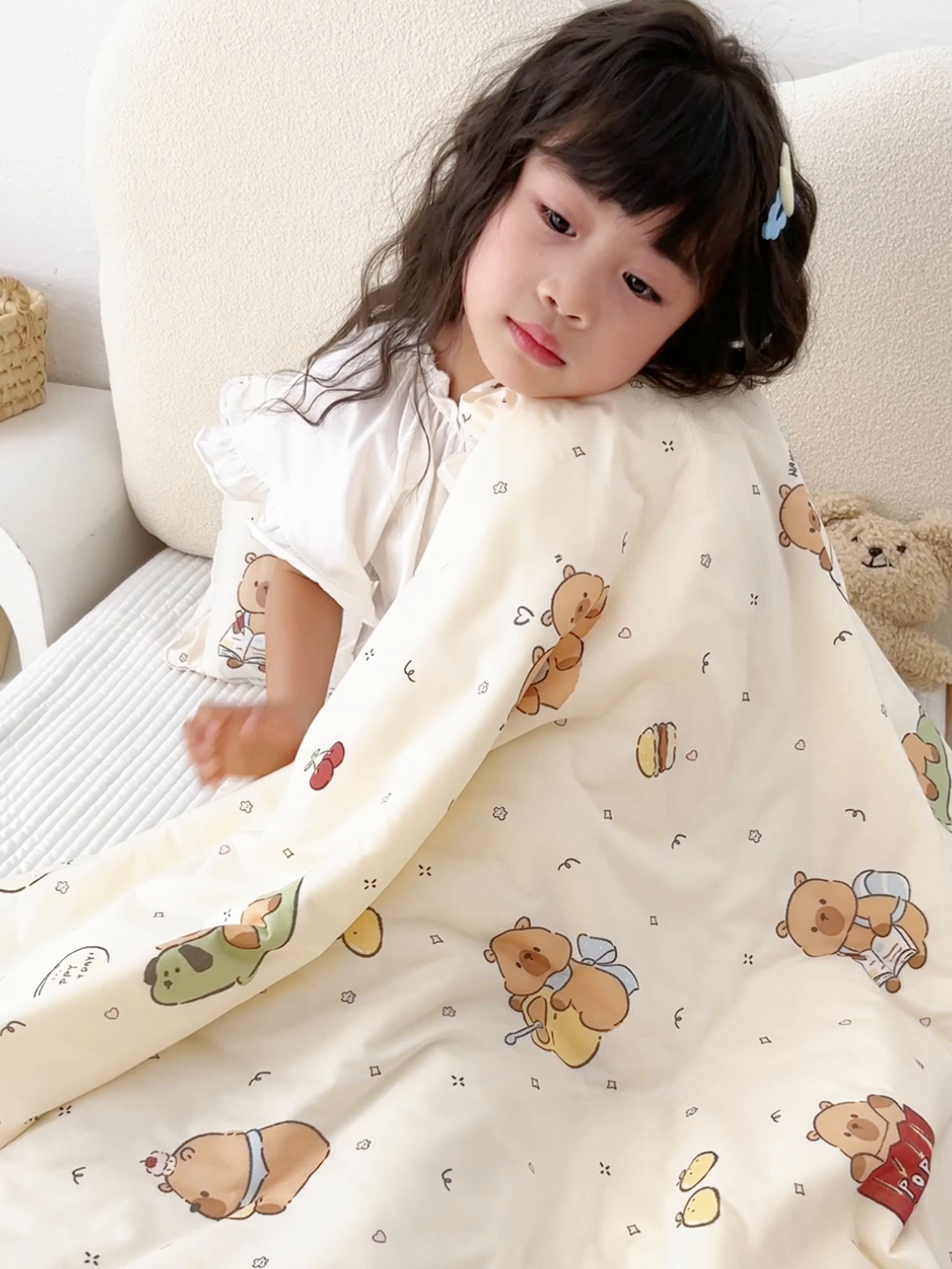 91家纺网 家纺一手货源 找家纺 2026新款A类针织棉被芯夏凉被春秋被冬被儿童学生成人冬被加厚被子大豆被四季款—儿童图 卡皮巴拉