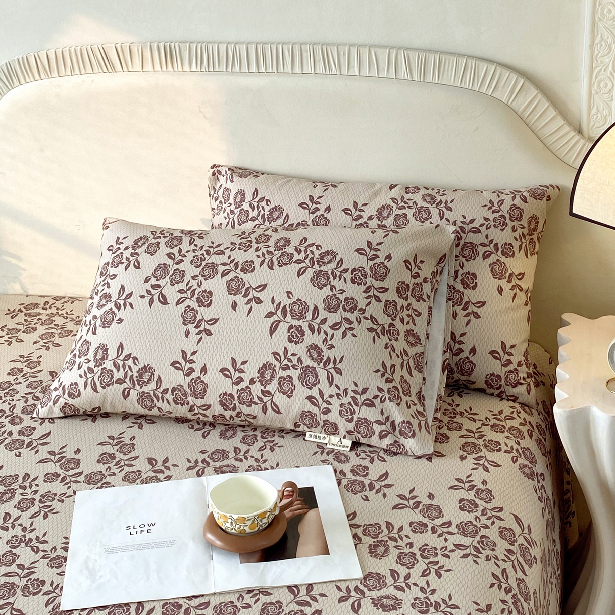 91家纺网 家纺一手货源 找家纺 春皖家纺 2026春夏新品简约款老粗布系列枕套单品单枕套 枕套单件 苏洛