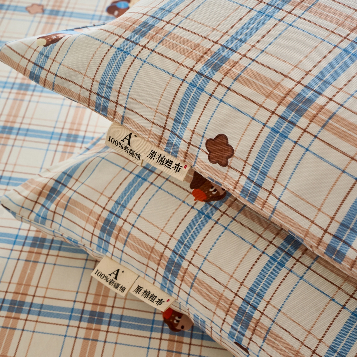 91家纺网 家纺一手货源 找家纺 春皖家纺 2026春夏新品简约款老粗布系列枕套单品单枕套 枕套单件 听枫