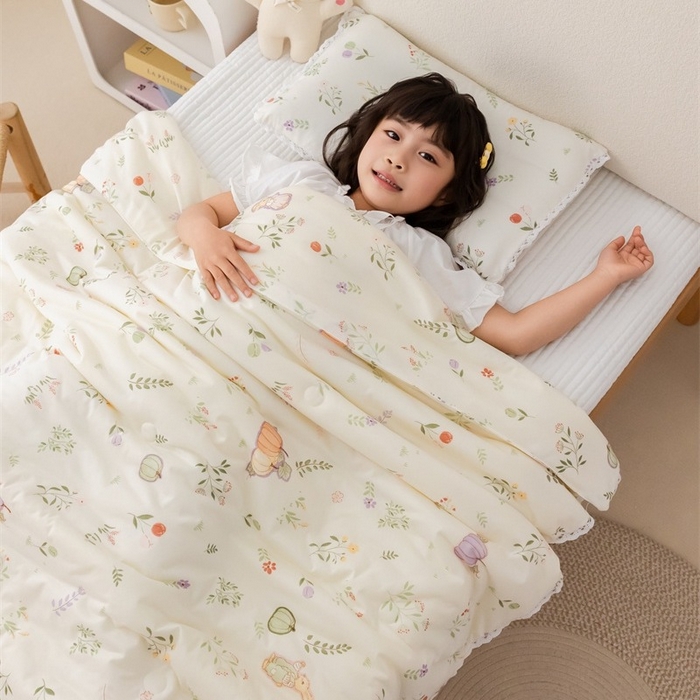 91家纺网 家纺一手货源 找家纺 2026新款A类针织棉被芯夏凉被春秋被冬被儿童学生成人冬被加厚被子大豆被四季款—儿童图 南瓜小兔