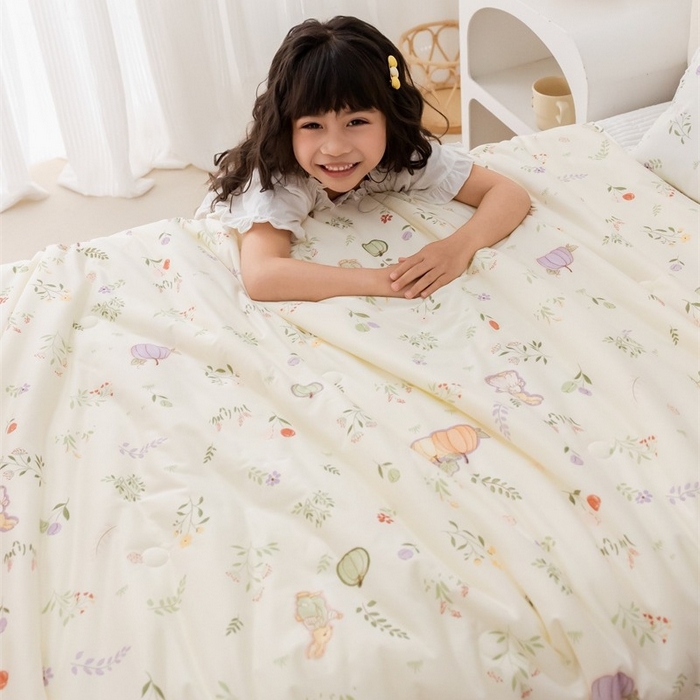 91家纺网 家纺一手货源 找家纺 2026新款A类针织棉被芯夏凉被春秋被冬被儿童学生成人冬被加厚被子大豆被四季款—儿童图 南瓜小兔