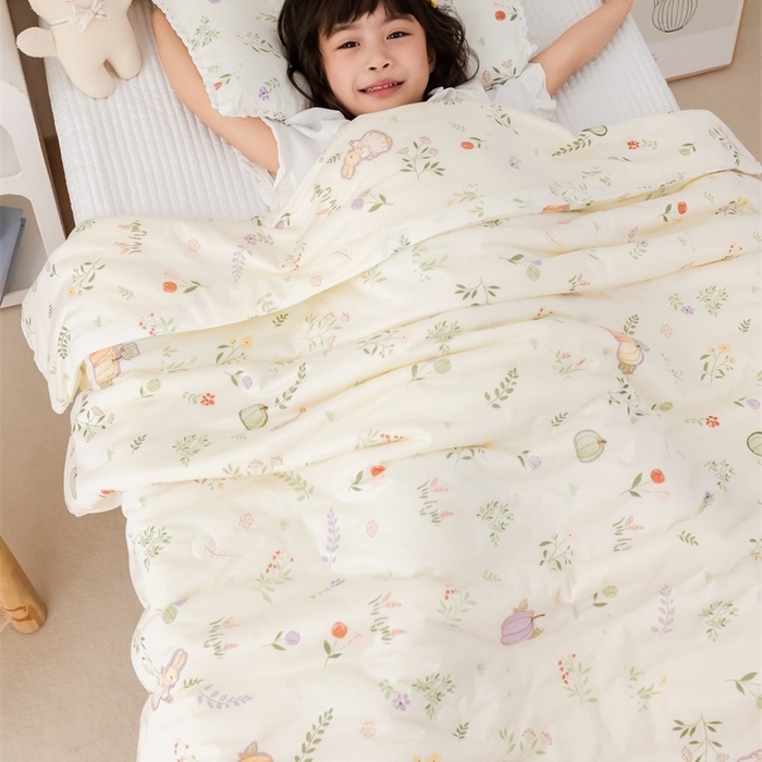 91家纺网 家纺一手货源 找家纺 2026新款A类针织棉被芯夏凉被春秋被冬被儿童学生成人冬被加厚被子大豆被四季款—儿童图 南瓜小兔