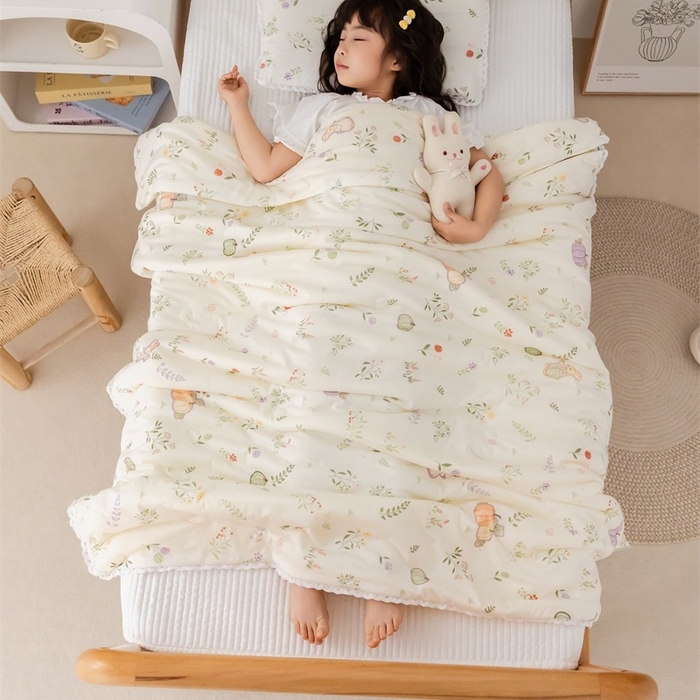 91家纺网 家纺一手货源 找家纺 2026新款A类针织棉被芯夏凉被春秋被冬被儿童学生成人冬被加厚被子大豆被四季款—儿童图 南瓜小兔