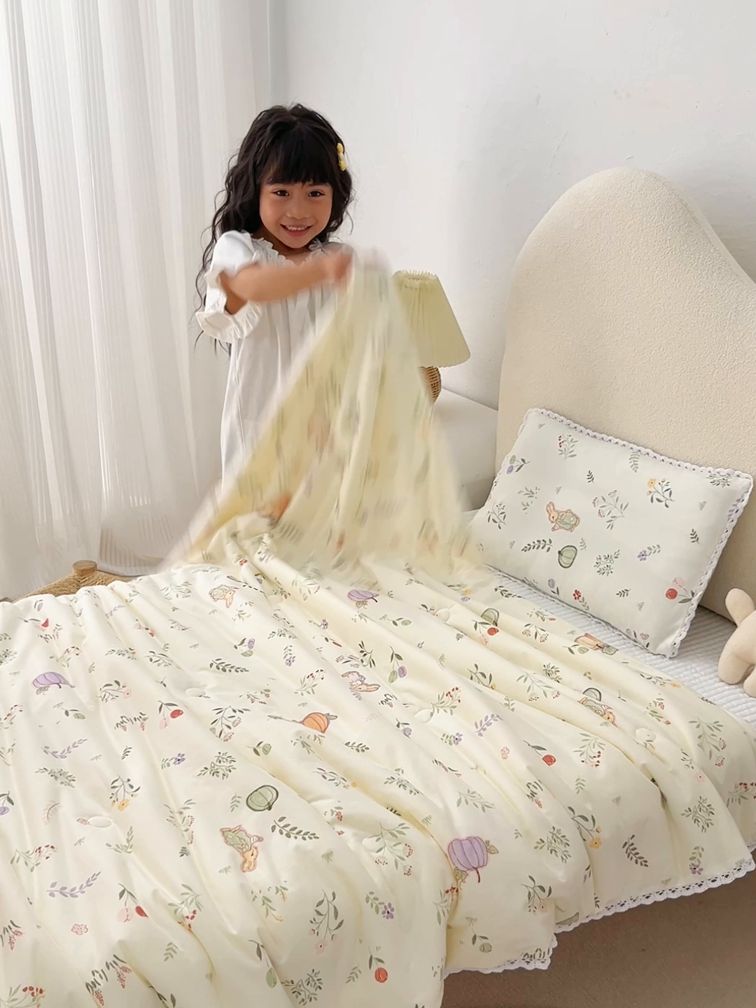 91家纺网 家纺一手货源 找家纺 2026新款A类针织棉被芯夏凉被春秋被冬被儿童学生成人冬被加厚被子大豆被四季款—儿童图 南瓜小兔