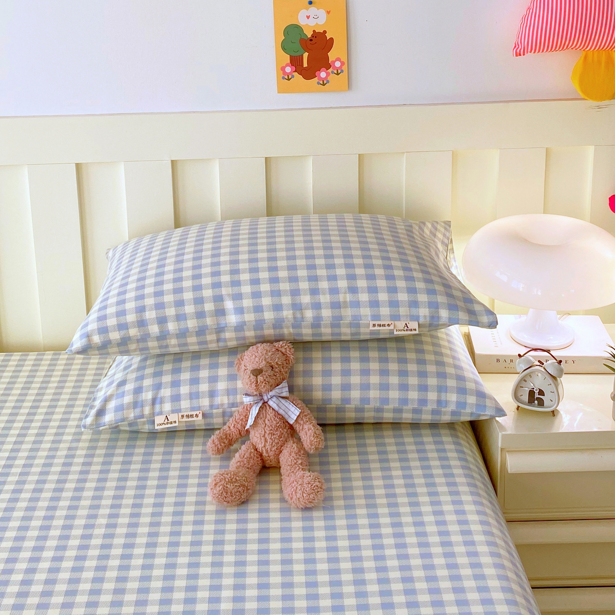 91家纺网 家纺一手货源 找家纺 春皖家纺 2026春夏新品简约款老粗布系列枕套单品单枕套 枕套单件 西木