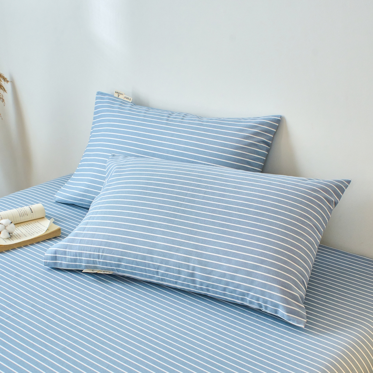 春皖家纺 2026春夏新品简约款老粗布系列枕套单品单枕套 枕套单件 细川-聚