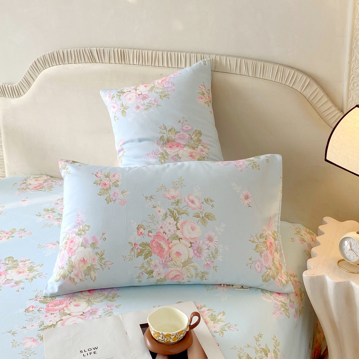 91家纺网 家纺一手货源 找家纺 春皖家纺 2026春夏新品简约款老粗布系列枕套单品单枕套 枕套单件 向晚