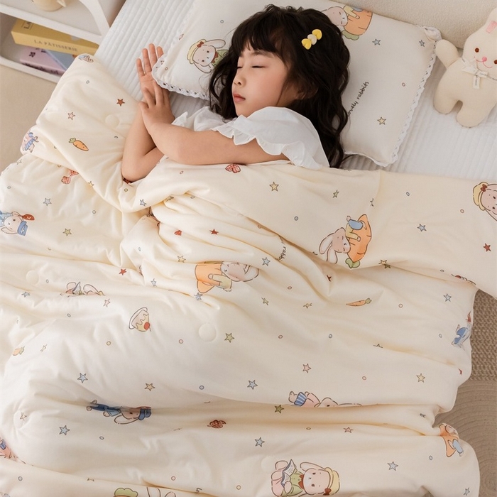 2026新款A类针织棉被芯夏凉被春秋被冬被儿童学生成人冬被加厚被子大豆被四季款—儿童图 兔子乐园