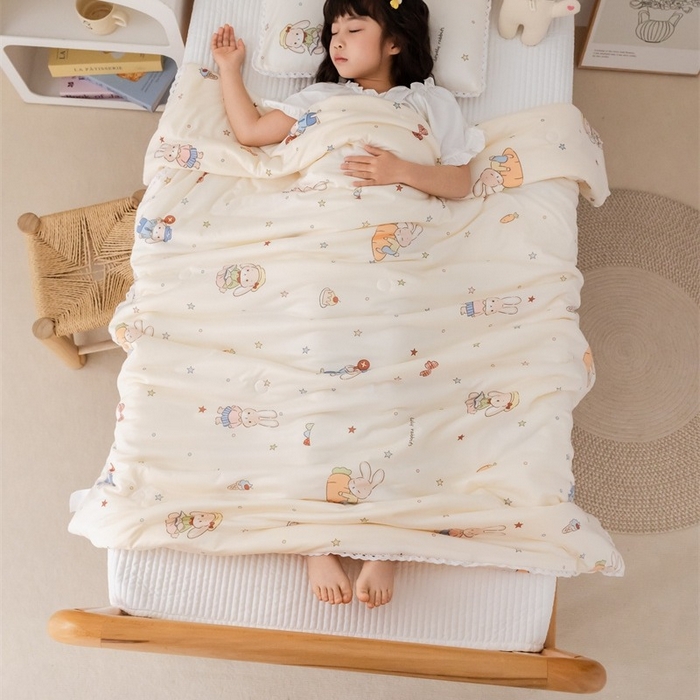 91家纺网 家纺一手货源 找家纺 2026新款A类针织棉被芯夏凉被春秋被冬被儿童学生成人冬被加厚被子大豆被四季款—儿童图 兔子乐园