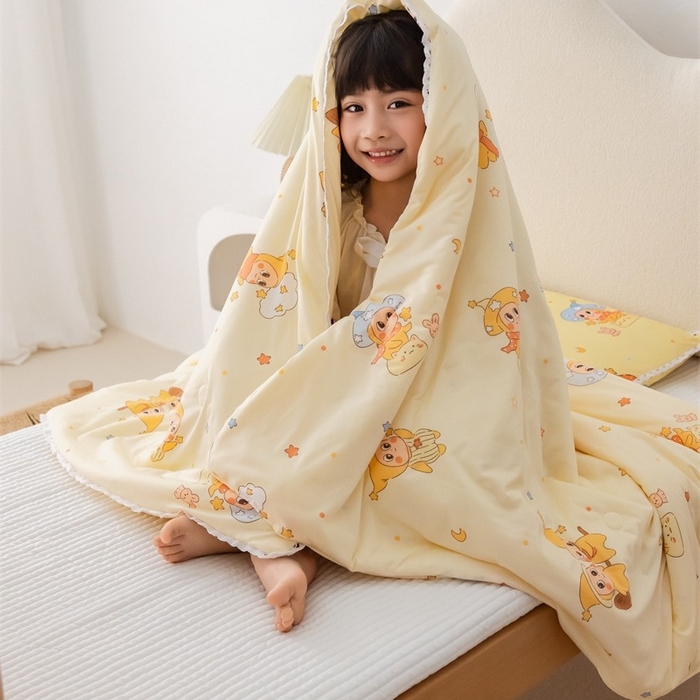 91家纺网 家纺一手货源 找家纺 2026新款A类针织棉被芯夏凉被春秋被冬被儿童学生成人冬被加厚被子大豆被四季款—儿童图 星星宝宝