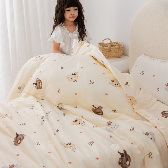 91家纺网 家纺一手货源 找家纺 2026新款A类针织棉被芯夏凉被春秋被冬被儿童学生成人冬被加厚被子大豆被四季款—儿童图 熊熊宝贝