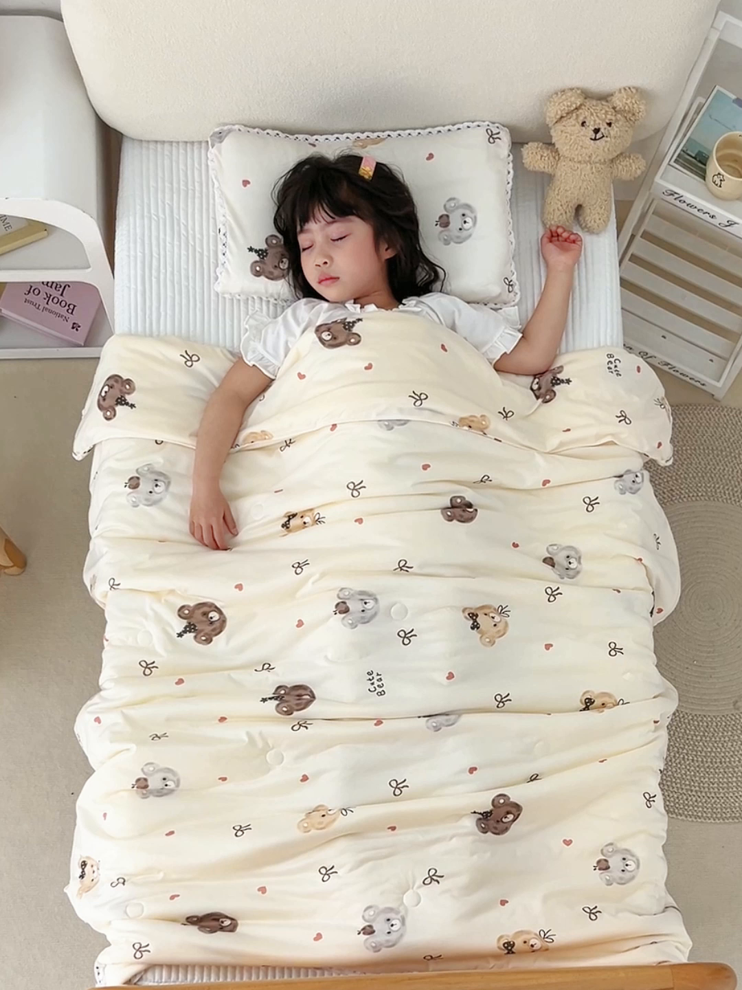91家纺网 家纺一手货源 找家纺 2026新款A类针织棉被芯夏凉被春秋被冬被儿童学生成人冬被加厚被子大豆被四季款—儿童图 熊熊宝贝