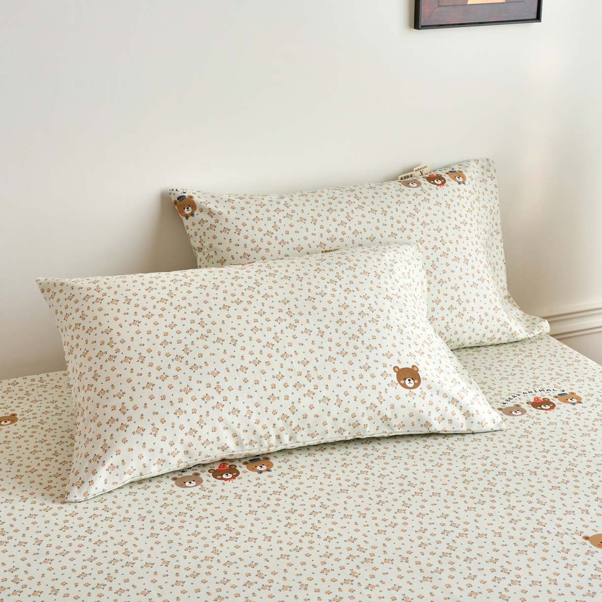 春皖家纺 2026春夏新品简约款老粗布系列枕套单品单枕套 枕套单件 尤米H