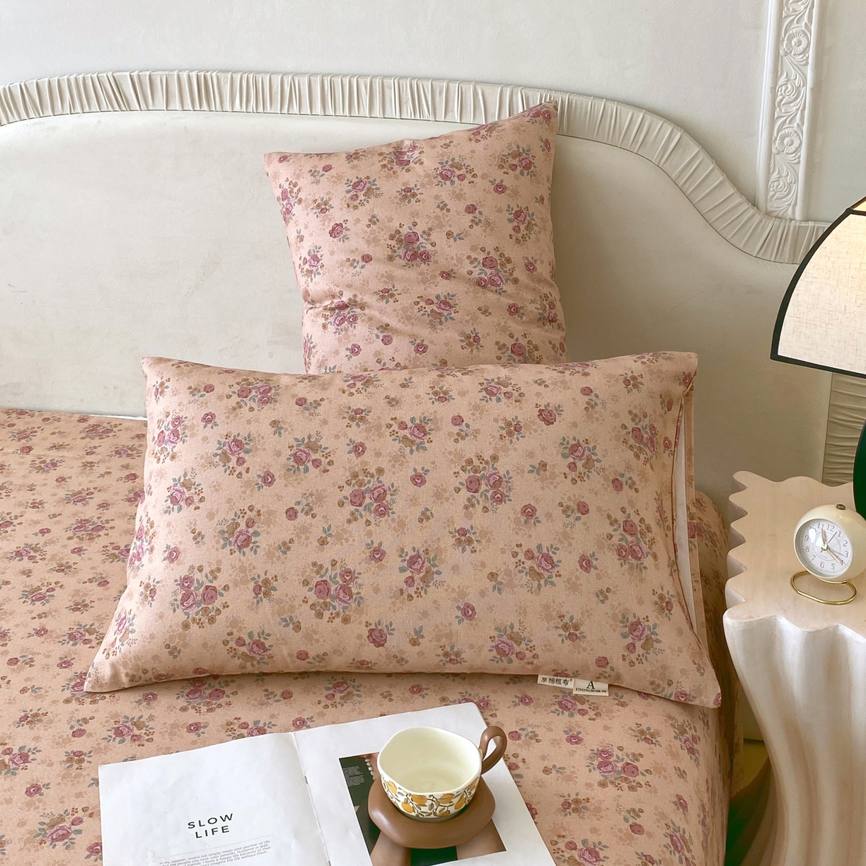 91家纺网 家纺一手货源 找家纺 春皖家纺 2026春夏新品简约款老粗布系列枕套单品单枕套 枕套单件 云裳