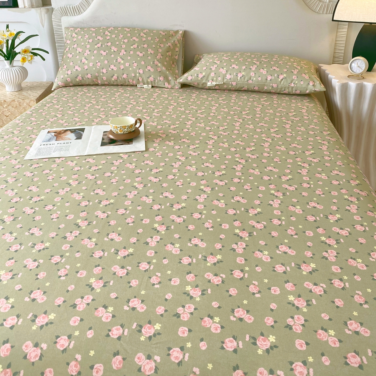 91家纺网 家纺一手货源 找家纺 春皖家纺 2026春夏新品简约款老粗布系列床单单品床单床单单件 书宛