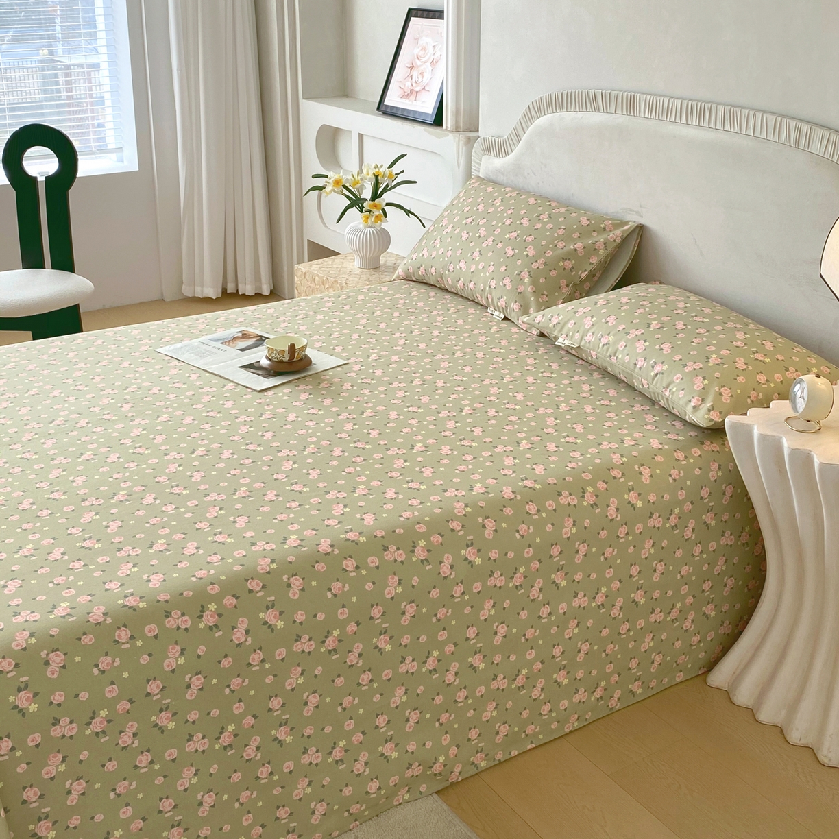 91家纺网 家纺一手货源 找家纺 春皖家纺 2026春夏新品简约款老粗布系列床单单品床单床单单件 书宛