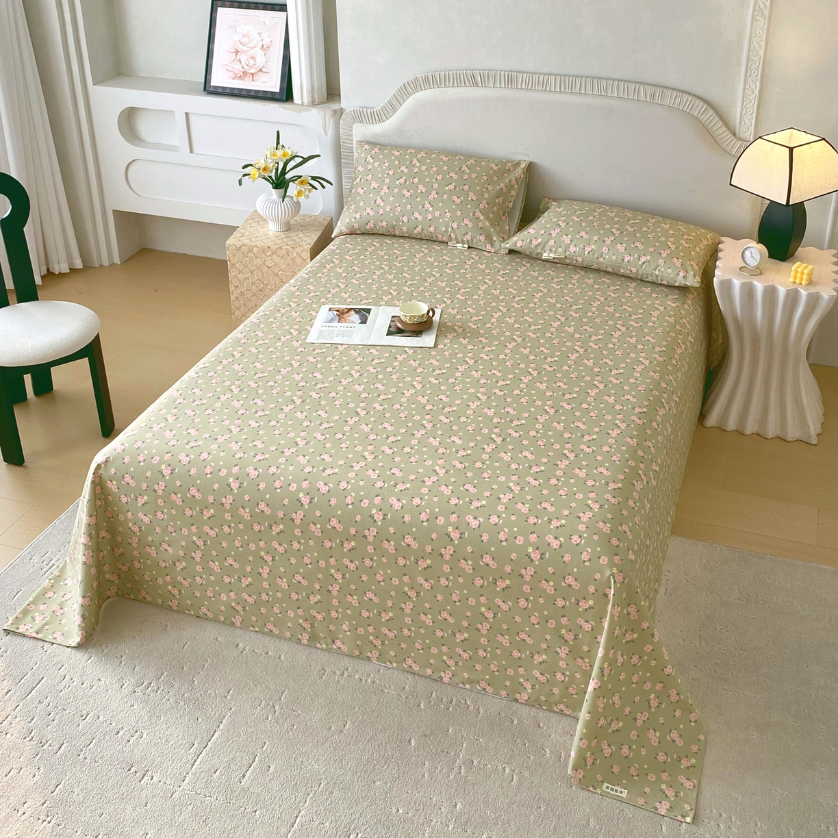 91家纺网 家纺一手货源 找家纺 春皖家纺 2026春夏新品简约款老粗布系列床单单品床单床单单件 书宛