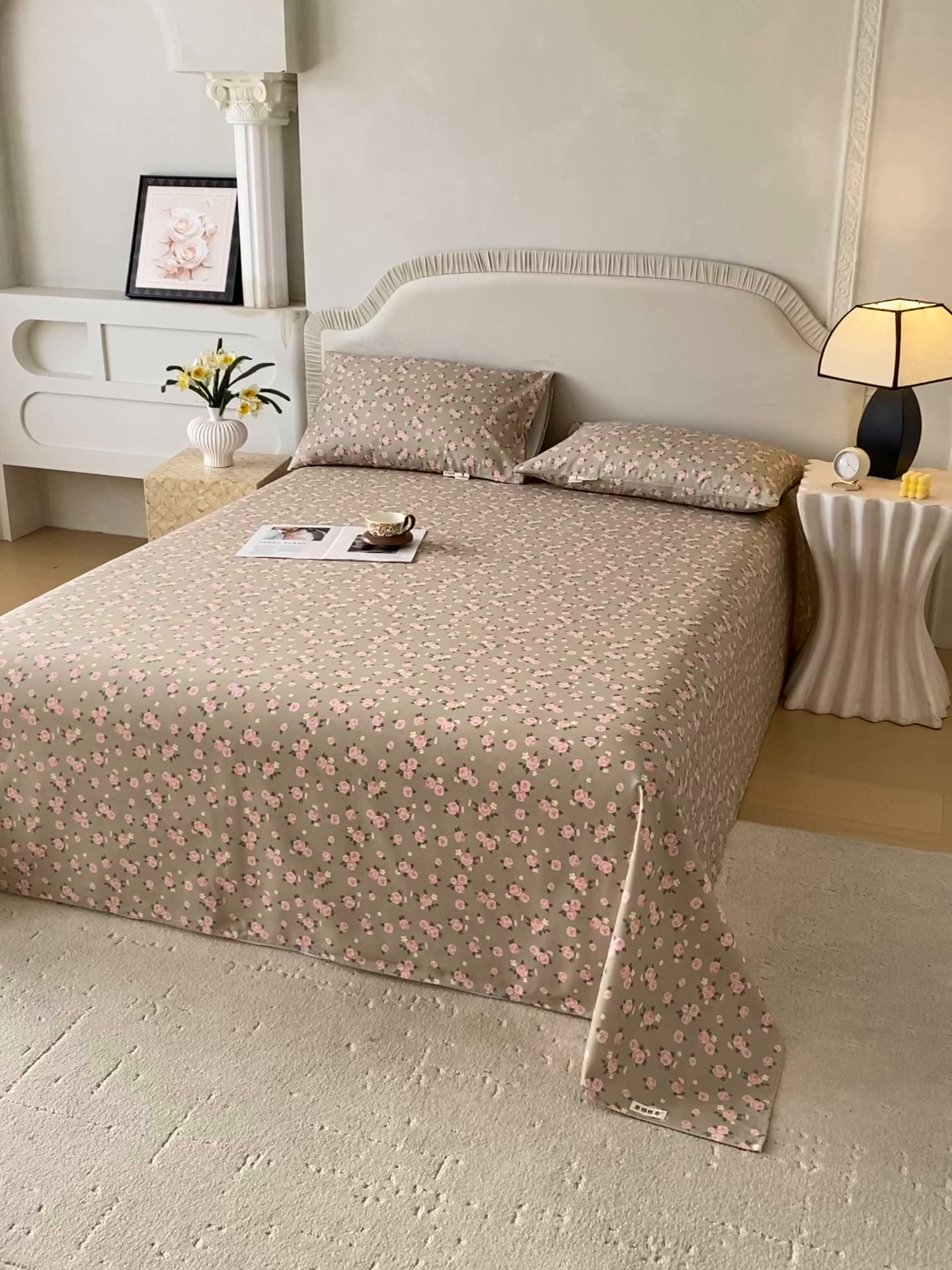 91家纺网 家纺一手货源 找家纺 春皖家纺 2026春夏新品简约款老粗布系列床单单品床单床单单件 书宛