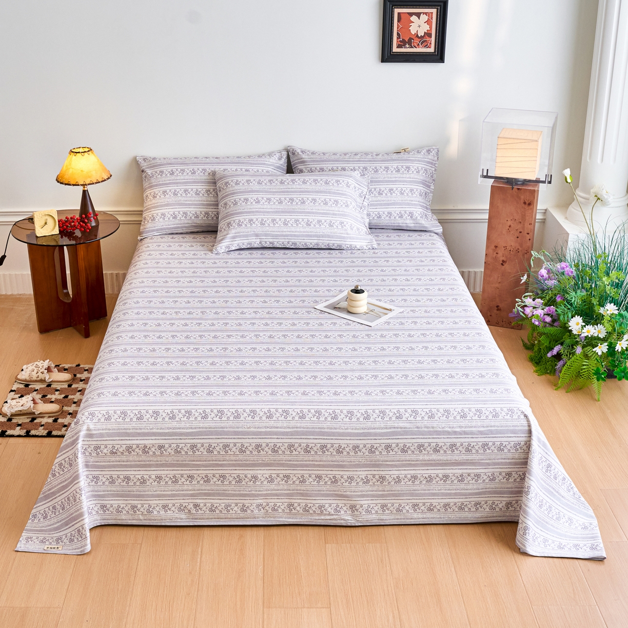 春皖家纺 2026春夏新品简约款老粗布系列床单单品床单床单单件 斯年H