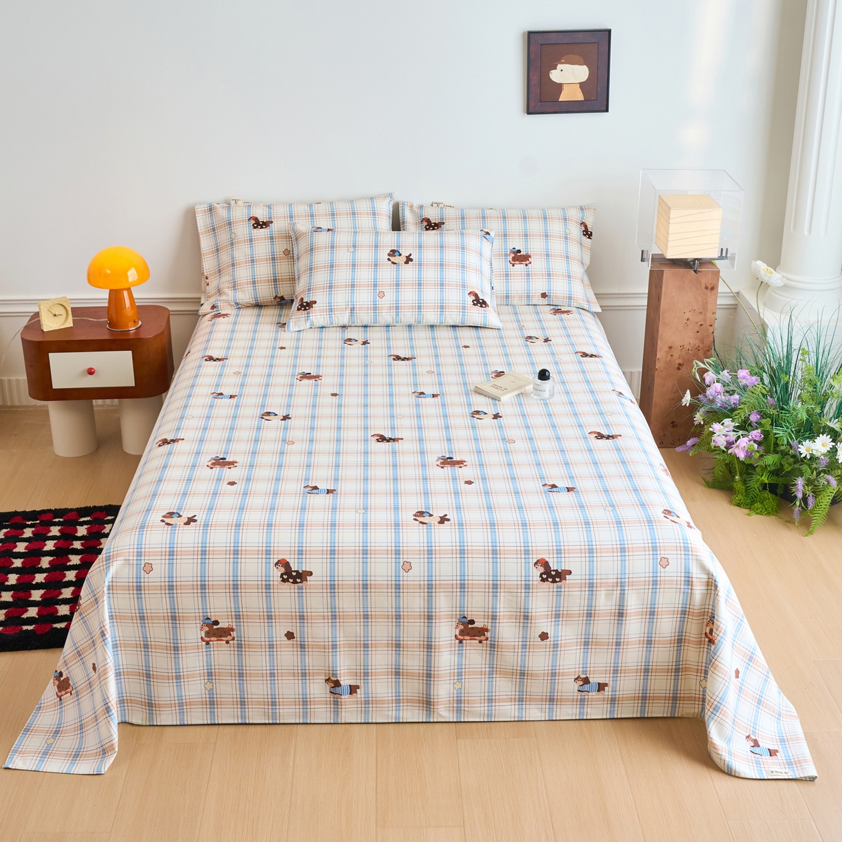 春皖家纺 2026春夏新品简约款老粗布系列床单单品床单床单单件 听枫