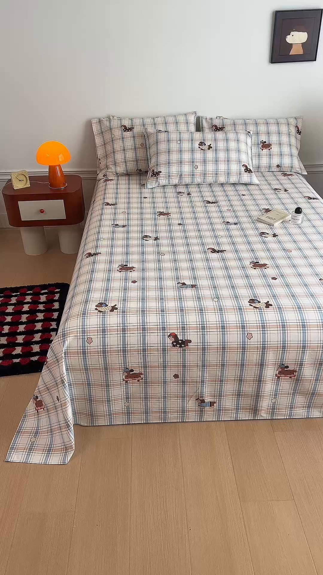 91家纺网 家纺一手货源 找家纺 春皖家纺 2026春夏新品简约款老粗布系列床单单品床单床单单件 听枫