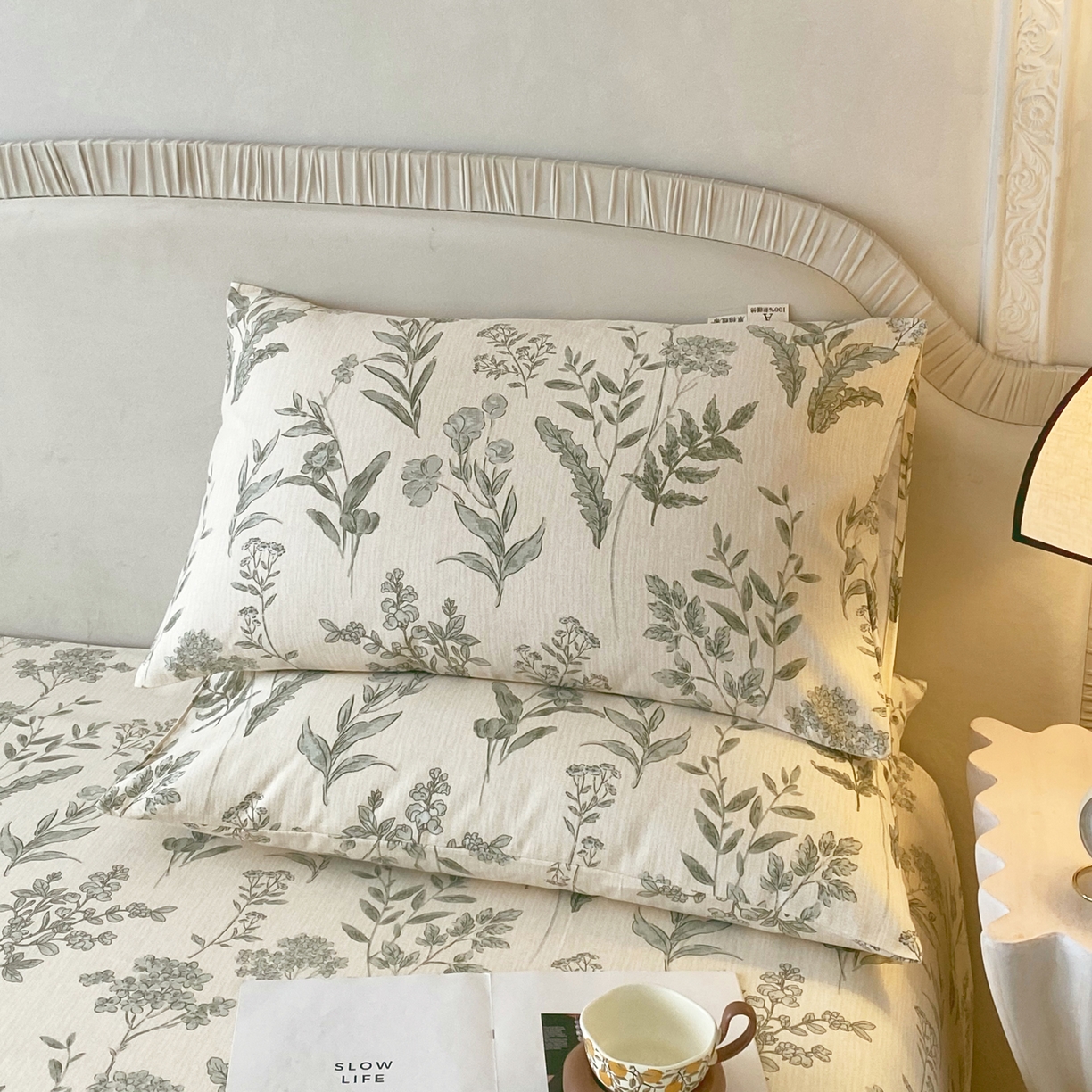 91家纺网 家纺一手货源 找家纺 春皖家纺 2026春夏新品简约款老粗布系列枕套单品单枕套 枕套单件 子青