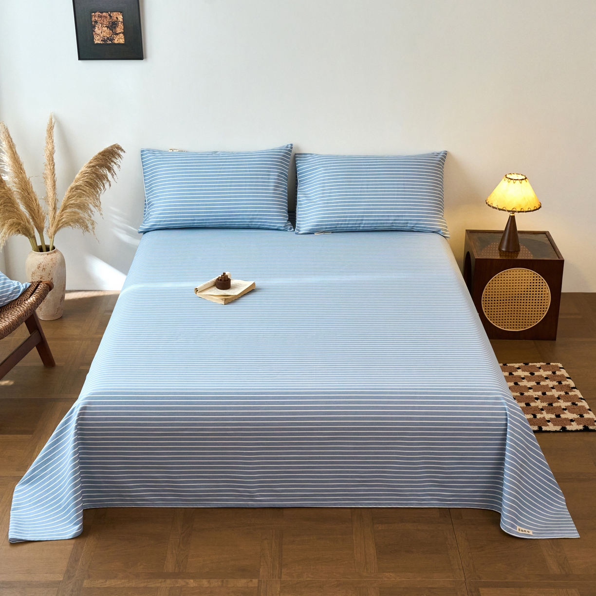 春皖家纺 2026春夏新品简约款老粗布系列床单单品床单床单单件 细川-聚