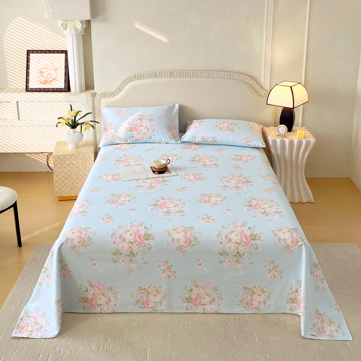 春皖家纺 2026春夏新品简约款老粗布系列床单单品床单床单单件 向晚