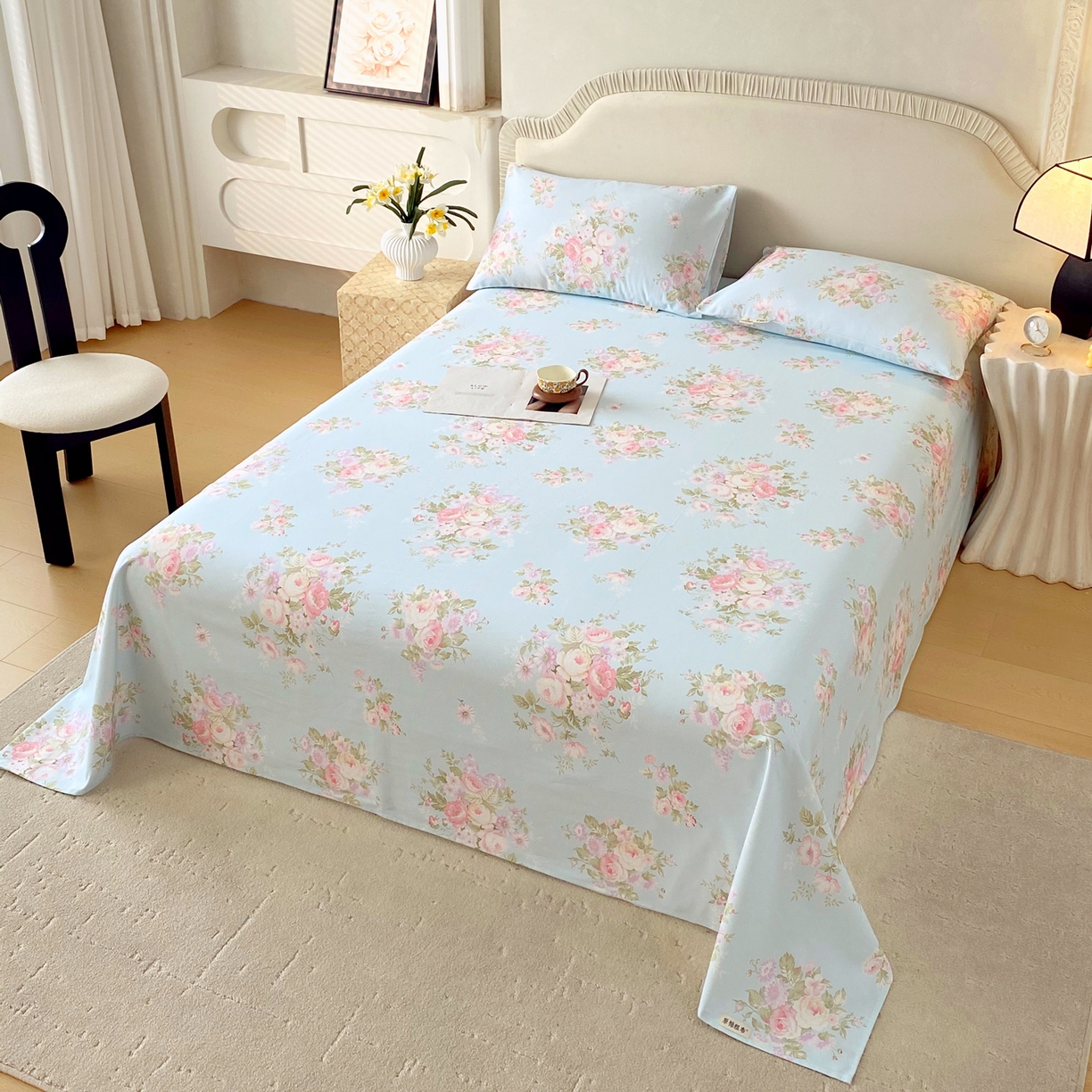 91家纺网 家纺一手货源 找家纺 春皖家纺 2026春夏新品简约款老粗布系列床单单品床单床单单件 向晚