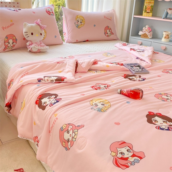 91家纺网 家纺一手货源 找家纺 2026新款A类针织棉被芯夏凉被春秋被冬被儿童学生成人冬被加厚被子大豆被—影棚图 爱心公主