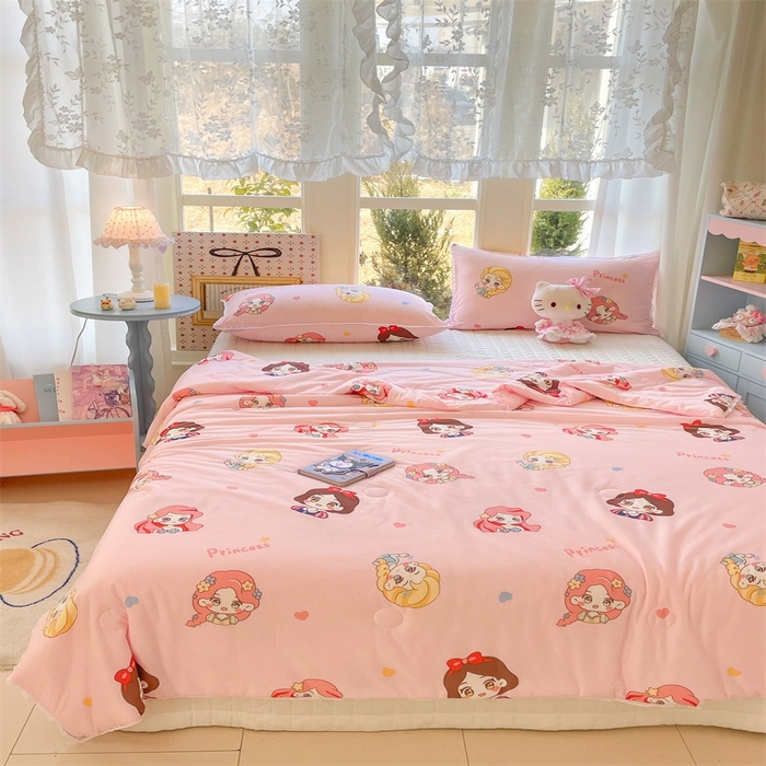 91家纺网 家纺一手货源 找家纺 2026新款A类针织棉被芯夏凉被春秋被冬被儿童学生成人冬被加厚被子大豆被—影棚图 爱心公主