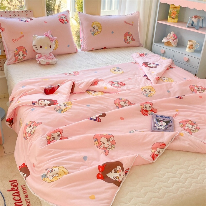 91家纺网 家纺一手货源 找家纺 2026新款A类针织棉被芯夏凉被春秋被冬被儿童学生成人冬被加厚被子大豆被—影棚图 爱心公主