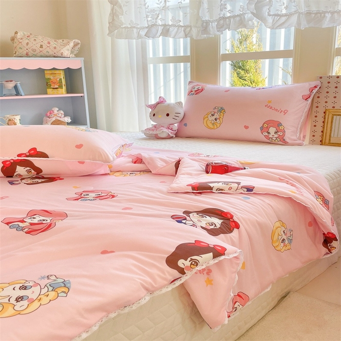 91家纺网 家纺一手货源 找家纺 2026新款A类针织棉被芯夏凉被春秋被冬被儿童学生成人冬被加厚被子大豆被—影棚图 爱心公主