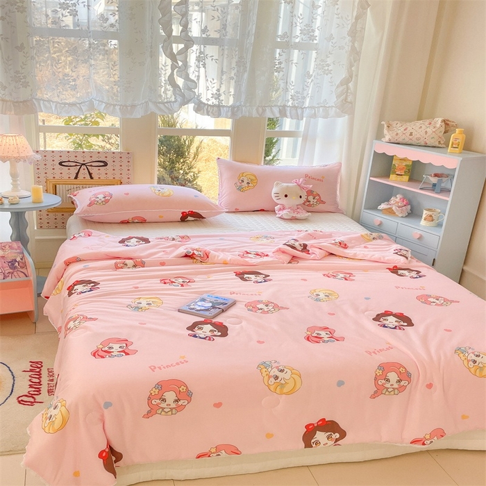 91家纺网 家纺一手货源 找家纺 2026新款A类针织棉被芯夏凉被春秋被冬被儿童学生成人冬被加厚被子大豆被—影棚图 爱心公主