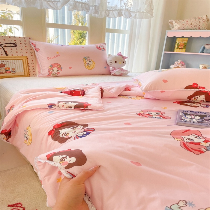 91家纺网 家纺一手货源 找家纺 2026新款A类针织棉被芯夏凉被春秋被冬被儿童学生成人冬被加厚被子大豆被—影棚图 爱心公主