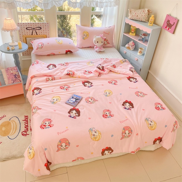 91家纺网 家纺一手货源 找家纺 2026新款A类针织棉被芯夏凉被春秋被冬被儿童学生成人冬被加厚被子大豆被—影棚图 爱心公主