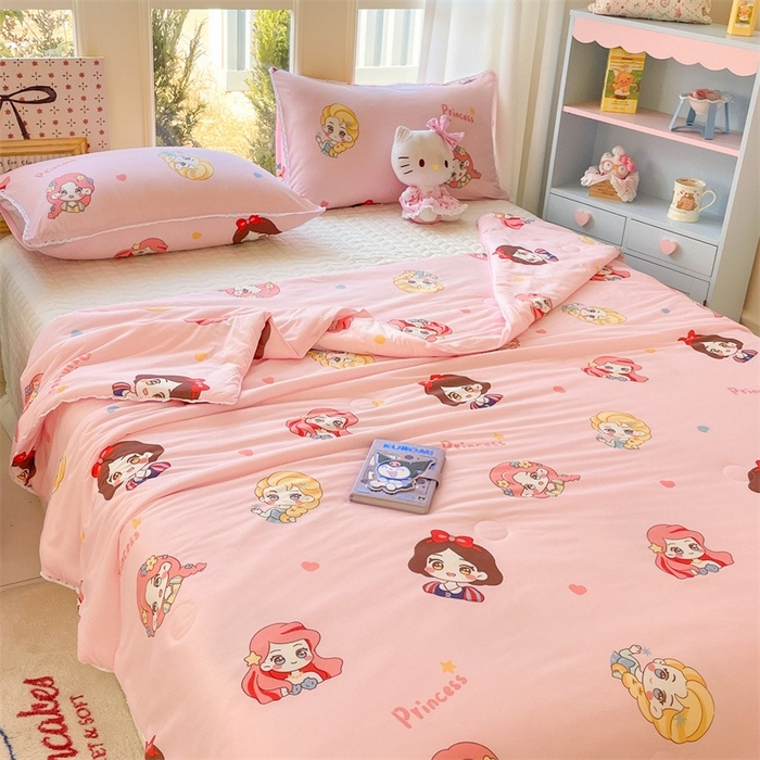 91家纺网 家纺一手货源 找家纺 2026新款A类针织棉被芯夏凉被春秋被冬被儿童学生成人冬被加厚被子大豆被—影棚图 爱心公主