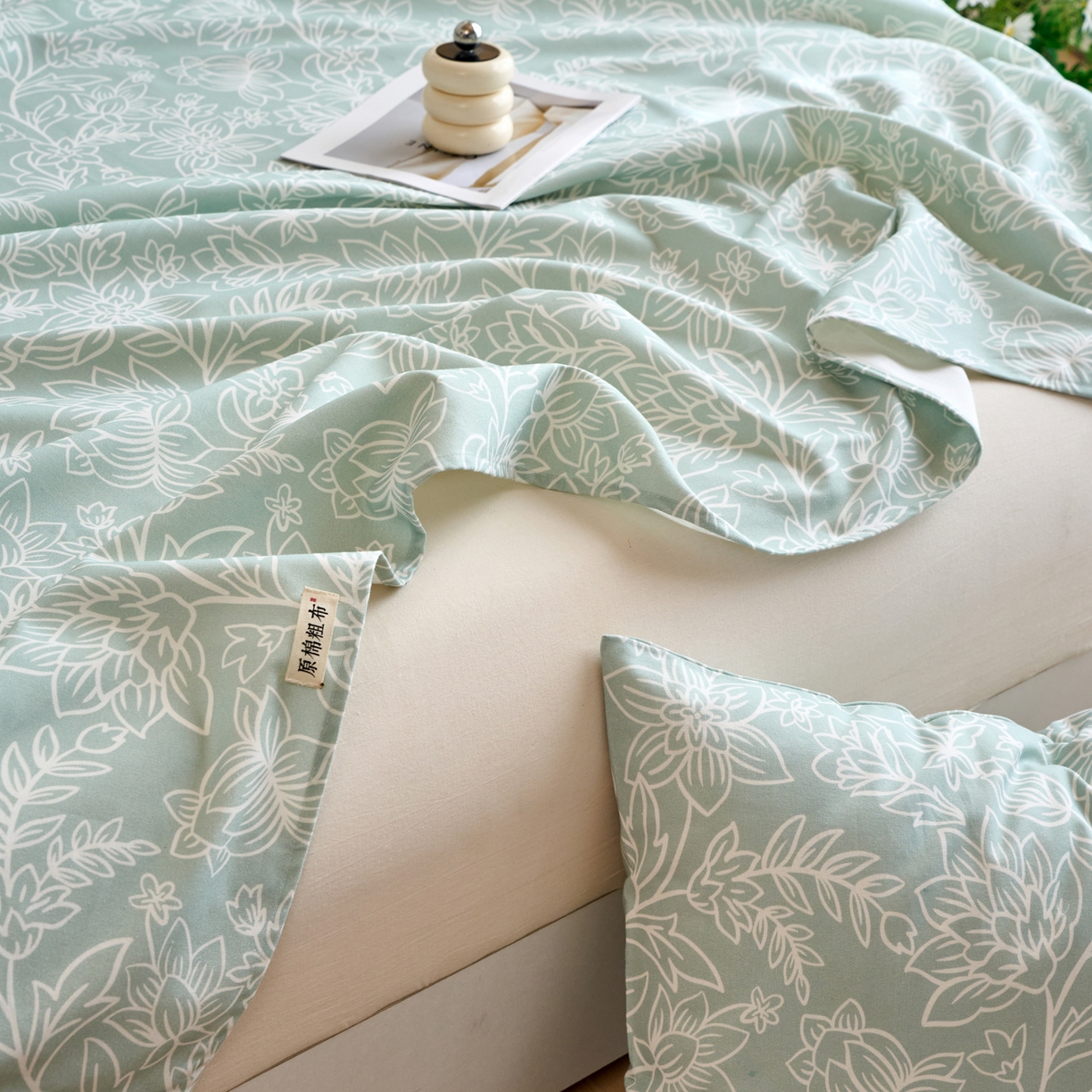 91家纺网 家纺一手货源 找家纺 春皖家纺 2026春夏新品简约款老粗布系列床单单品床单床单单件 意禾Y