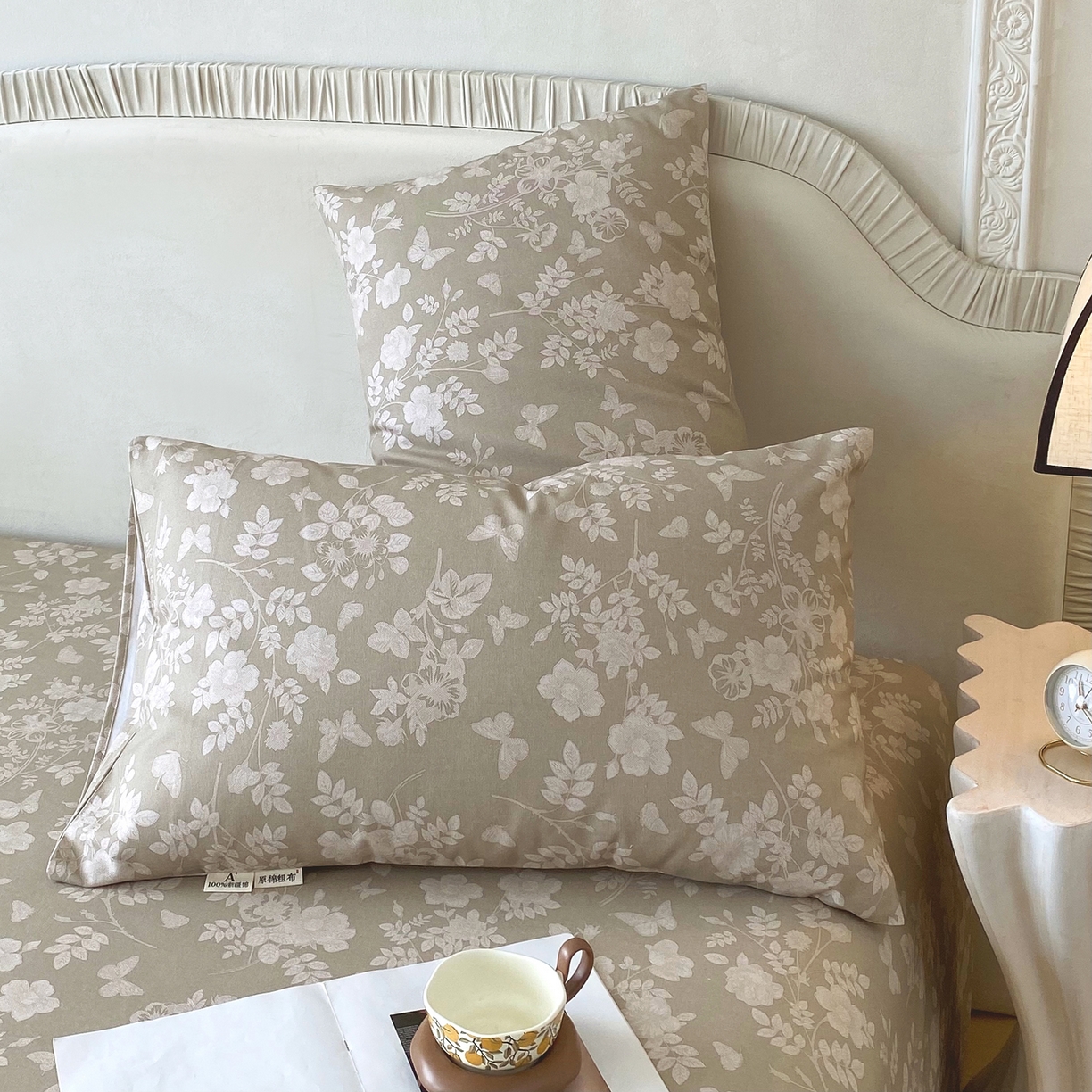 91家纺网 家纺一手货源 找家纺 春皖家纺 2026春夏新品简约款老粗布系列床单单品床单床单单件 幽色