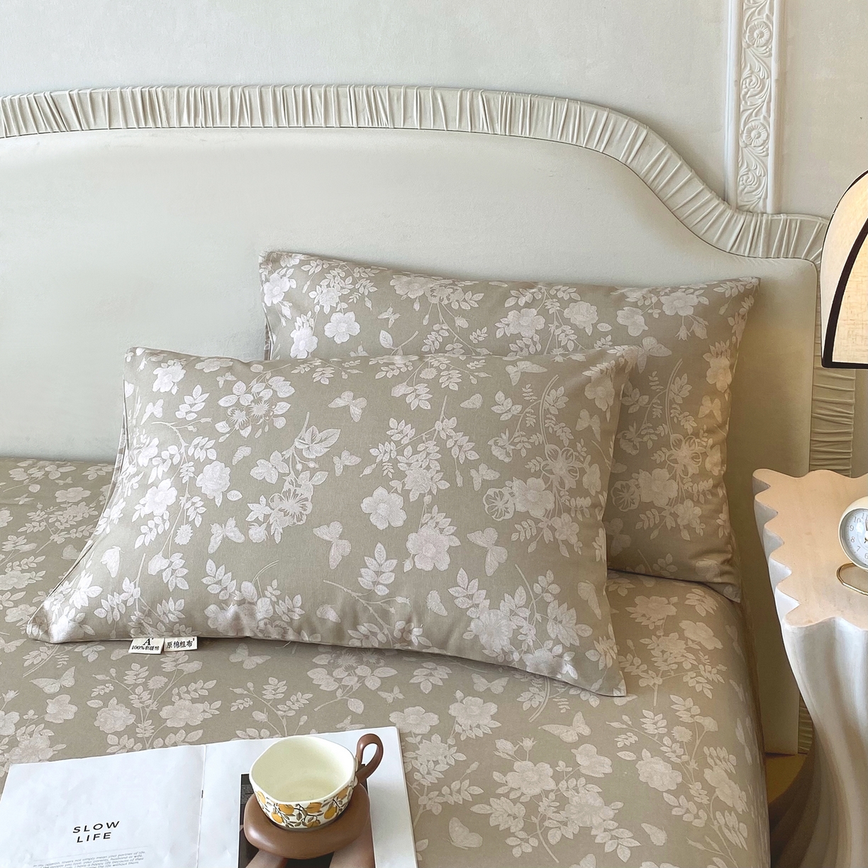 91家纺网 家纺一手货源 找家纺 春皖家纺 2026春夏新品简约款老粗布系列床单单品床单床单单件 幽色