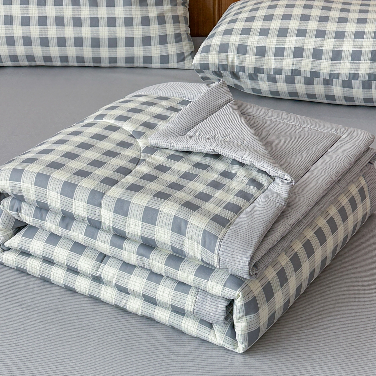 91家纺网 家纺一手货源 找家纺 （总）尊妙被业 2026新款里外全棉100%新疆棉花夏被被子被芯-简约风