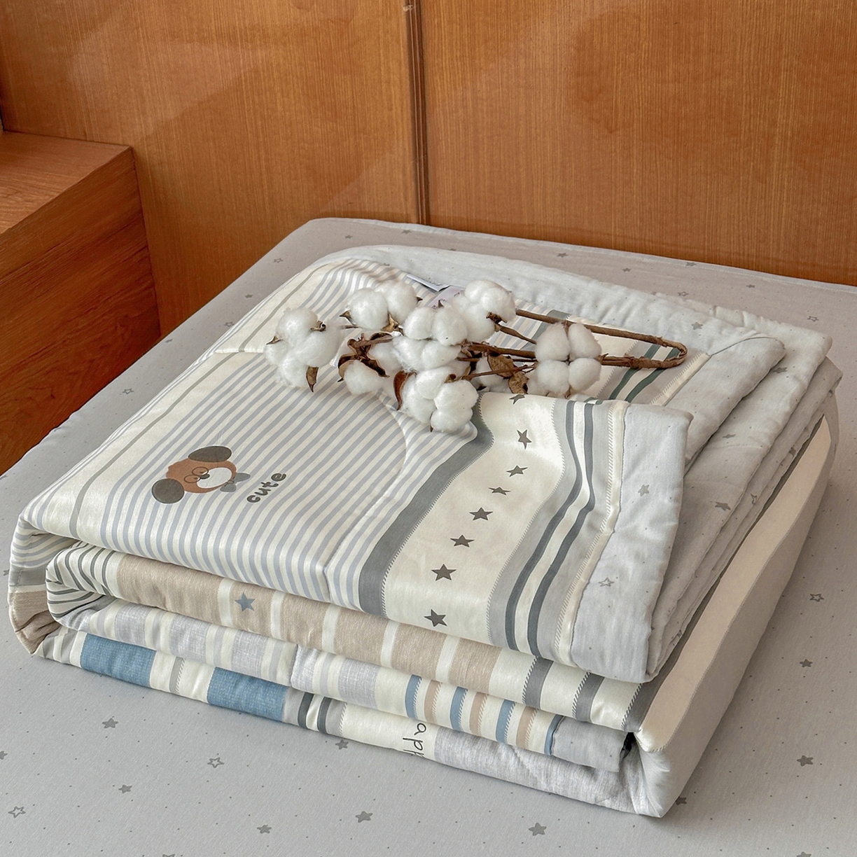 91家纺网 家纺一手货源 找家纺 尊妙被业 2026新款里外全棉100%新疆棉花夏被被子被芯-简约风 素纹小伴-兰